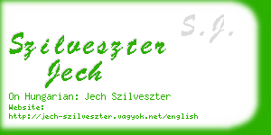 szilveszter jech business card